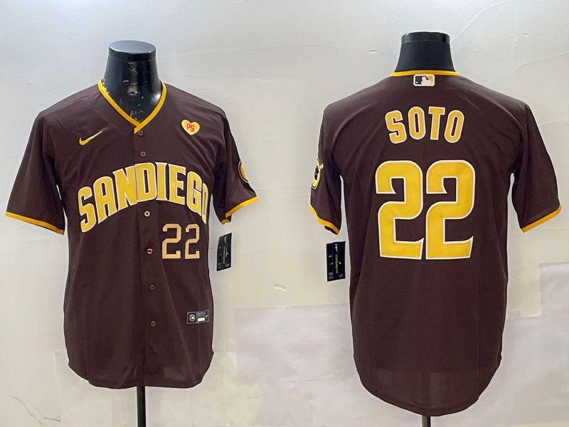 Men San Diego Padres #22 Soto Brown Game 2025 Nike MLB Jersey style 11